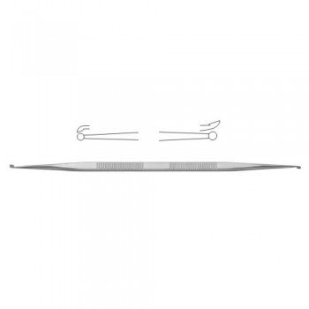 House Micro Ear Curette Stainless Steel, 14.5 cm - 5 3/4" Cup Size 1 / Cup Size 2 1.5 mm - 1.8 mm